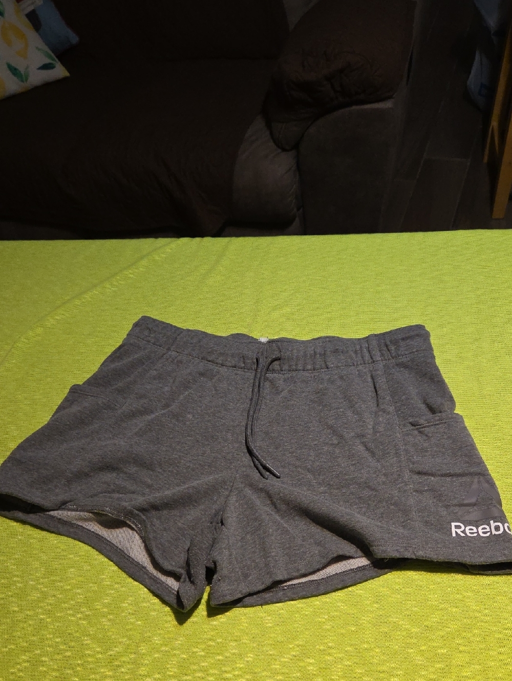 Reebok Dark Gray Women's Athletic Shorts with Drawstring